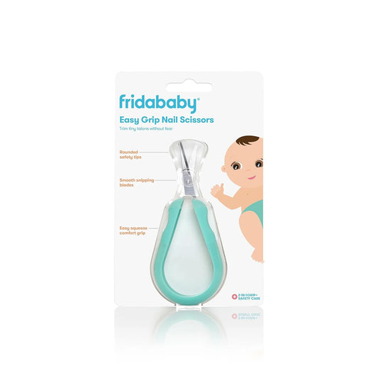 Fridababy Easy Grip Nail Scissors | Grooming Essentials Safe for Infant Newborn Toddler Nails