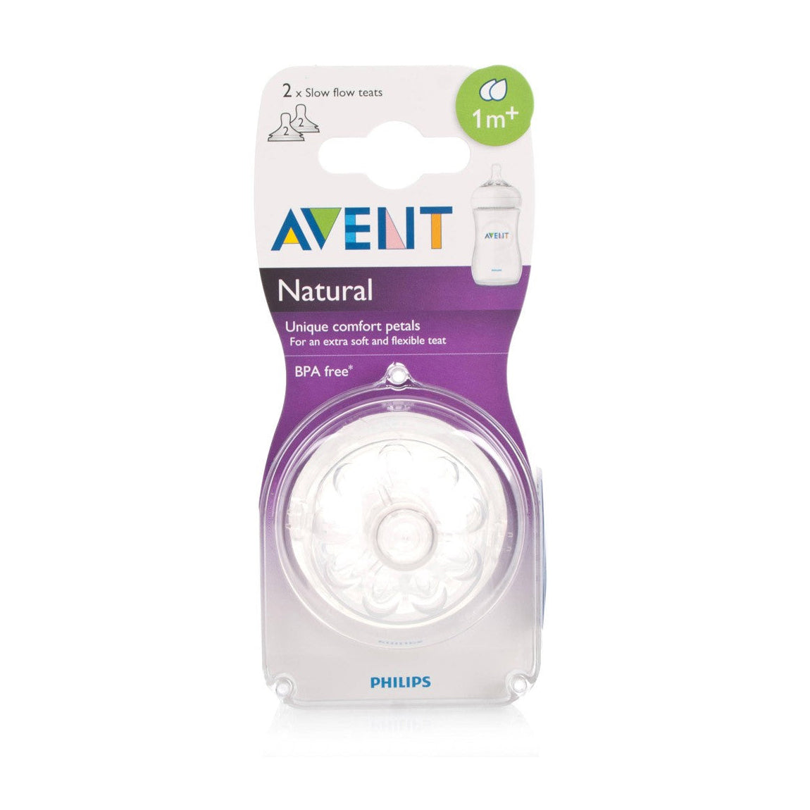 Avent Natural 2 teat with Assorted Flow 1m+ | Mamas & Papas, Babies, Nusring, Cybex, Avent Bottle Teat