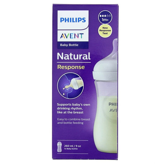 Avent Natural Response Bottle 260ml 1M+ | Mamas & Papas, Babies, Nursing, Bottle Feeding