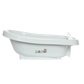 Thermobath Sepp bathtub with central spout and faucet set, light blue finish