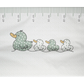 Changing pad (72×44cm) white cover with dotted pattern and animal lineup illustration