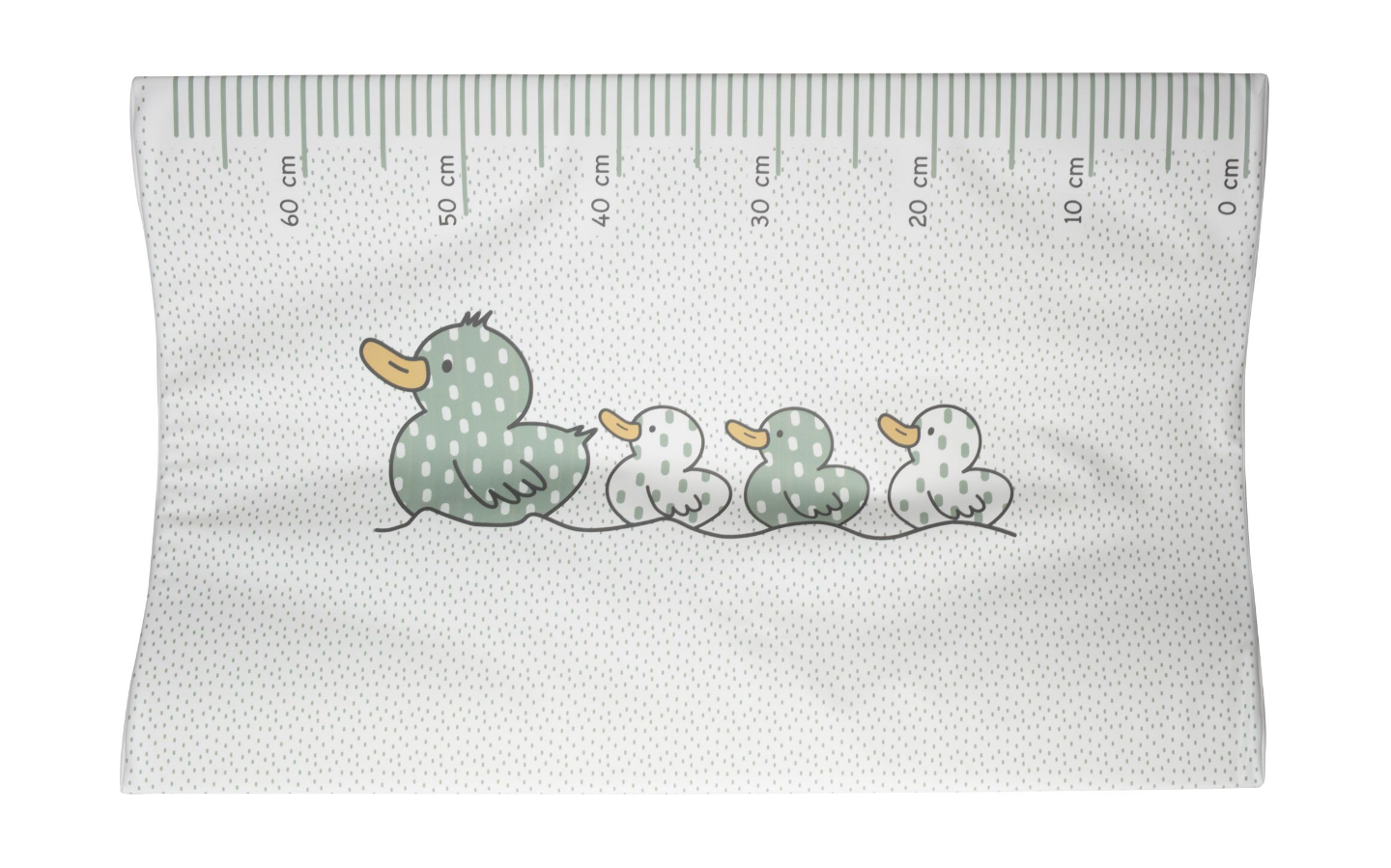 Changing pad (72×44cm) white cover with dotted pattern and animal lineup illustration