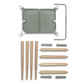 Bath stand parts set: gray base frame, legs, side rods, screws and foot pads
