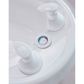 Thermobath white bathtub faucet and temperature gauge