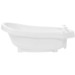 Thermobath white bathtub with built-in faucet and drain