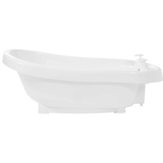 Thermobath white bathtub with built-in faucet and drain