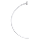 White drain hose with coupling, curved and with small connector end