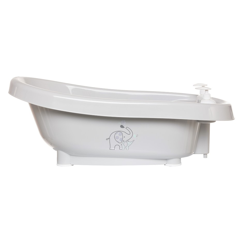 Thermobath Ollie baby bath tub with built-in faucet and drain