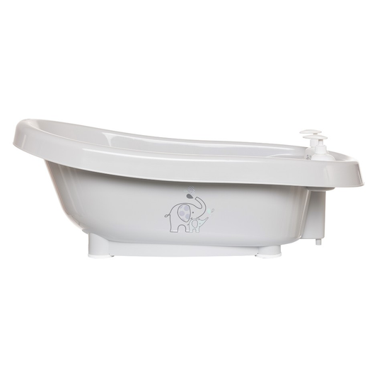 Thermobath Ollie baby bath tub with built-in faucet and drain