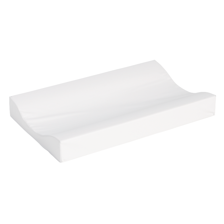 White changing pad, 72×44 cm, rectangular with raised sides