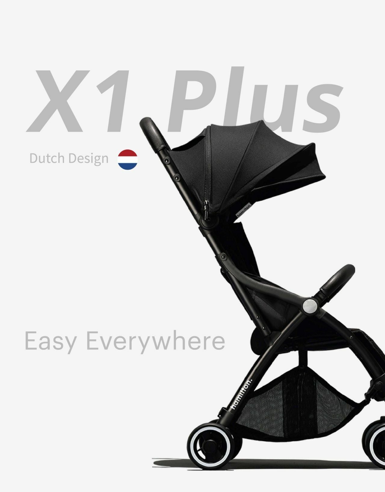 Hamilton X1 Plus Stroller with MagicFold - Black | Mamas & Papas, Babies, Nursing, Stroller