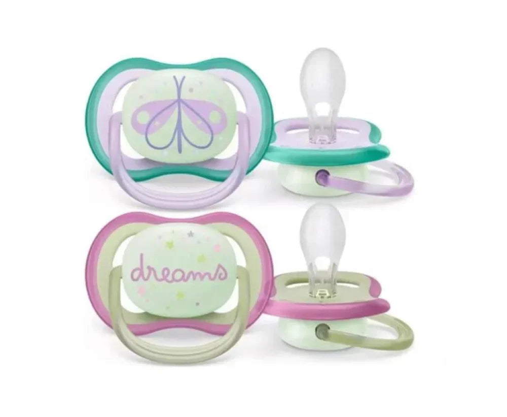 2 Ultra Air Night Time Soother 0-6 - Girl