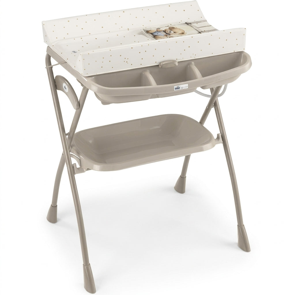 Volare Beige changing table with tub