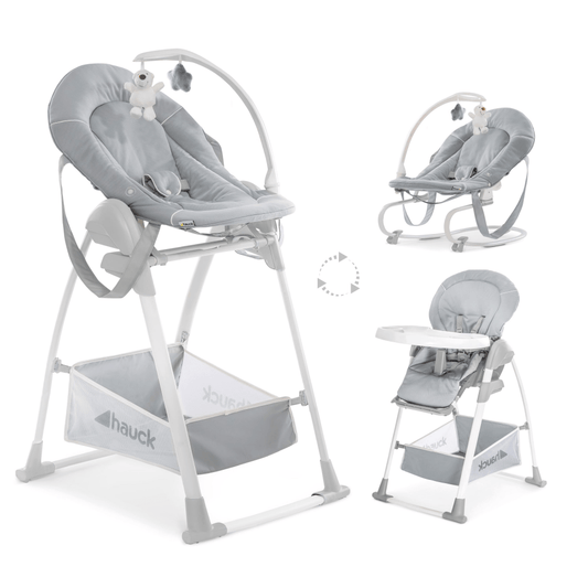 Hauck Sit N Relax 3-in-1 Highchair - Stretch Grey | Mamas & Papas, Babies, Nursing, Highchair