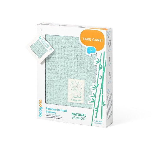 Babyono Natural Bamboo Knitted Blanket Mint | Mamas & Papas, Babies, Nursing, Blanket