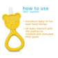 360 Degree Soft Bristle Teddy Bear Silicone Teether Toy - Yellow