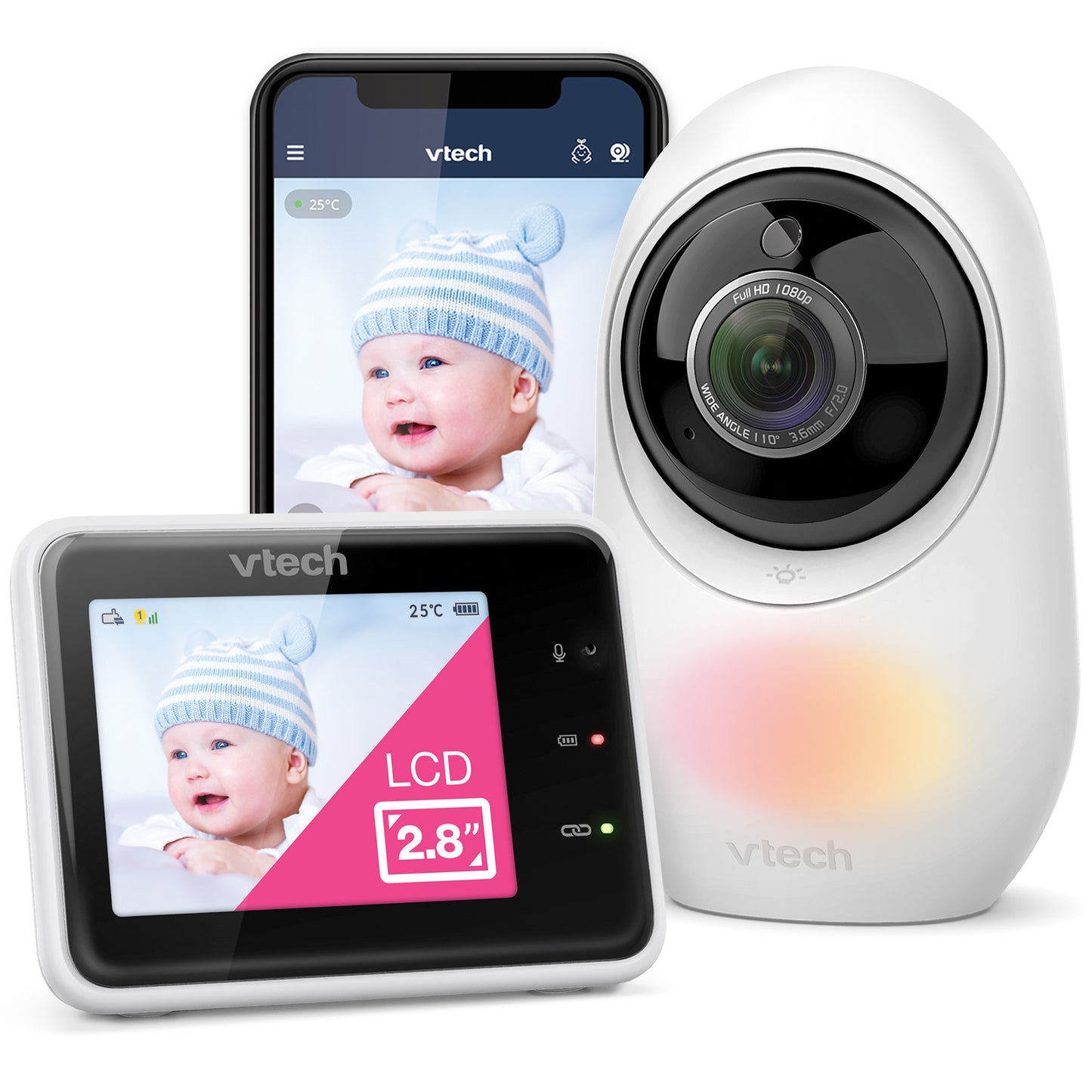 2.8'' Smart Wi-Fi 1080p Video Monitor with Remote Access