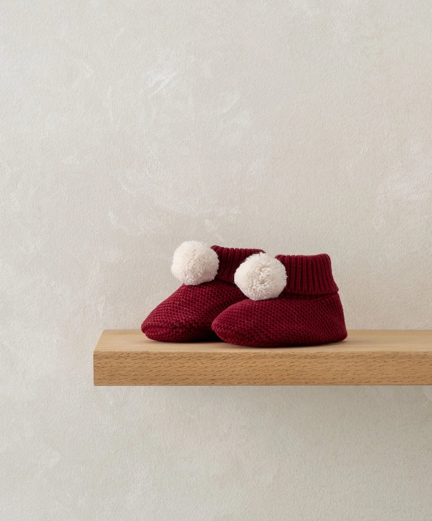 Mamas & Papas Pom Pom Booties - Red Booties