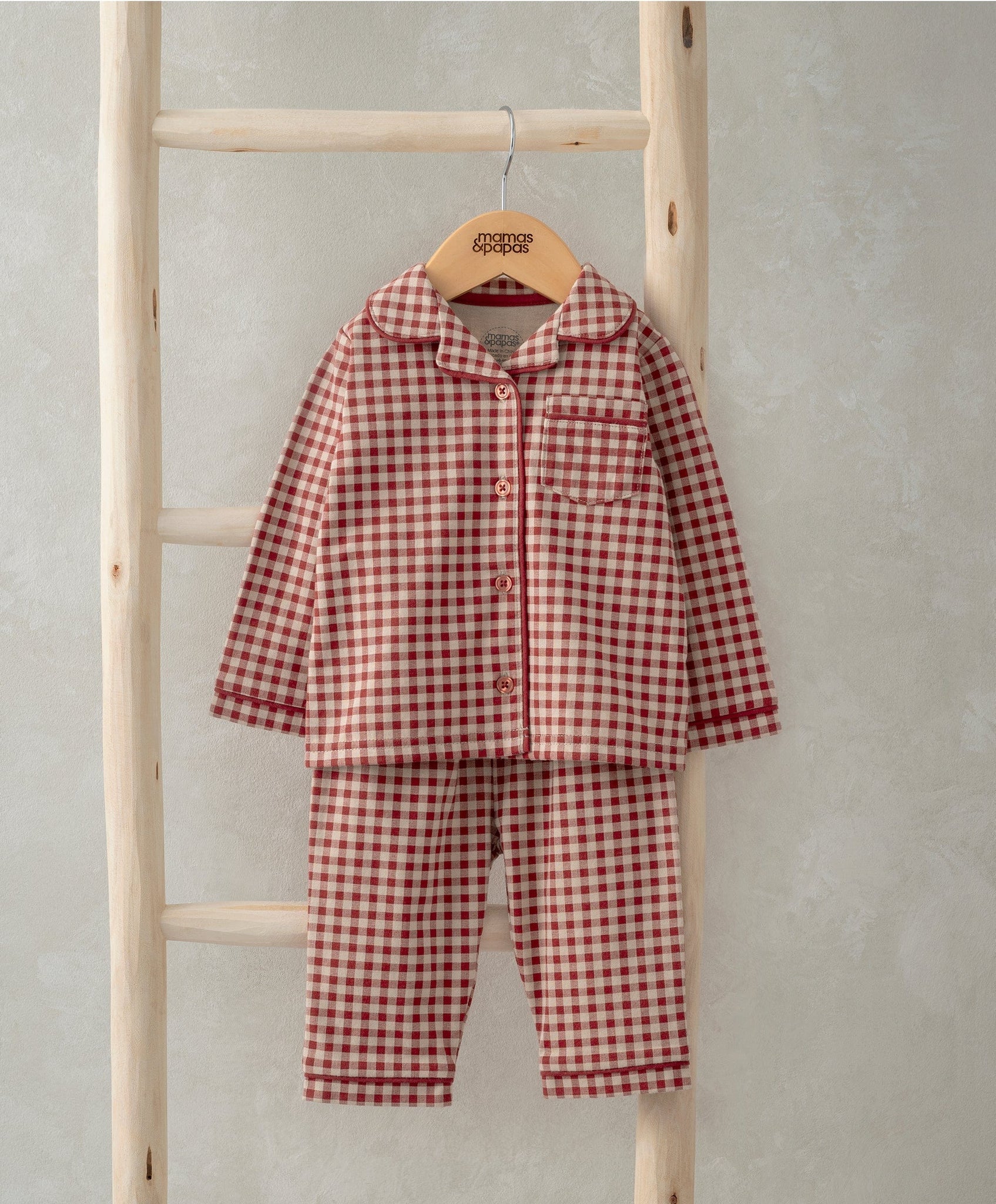 Mamas & Papas Jersey Check Pyjamas Pyjama