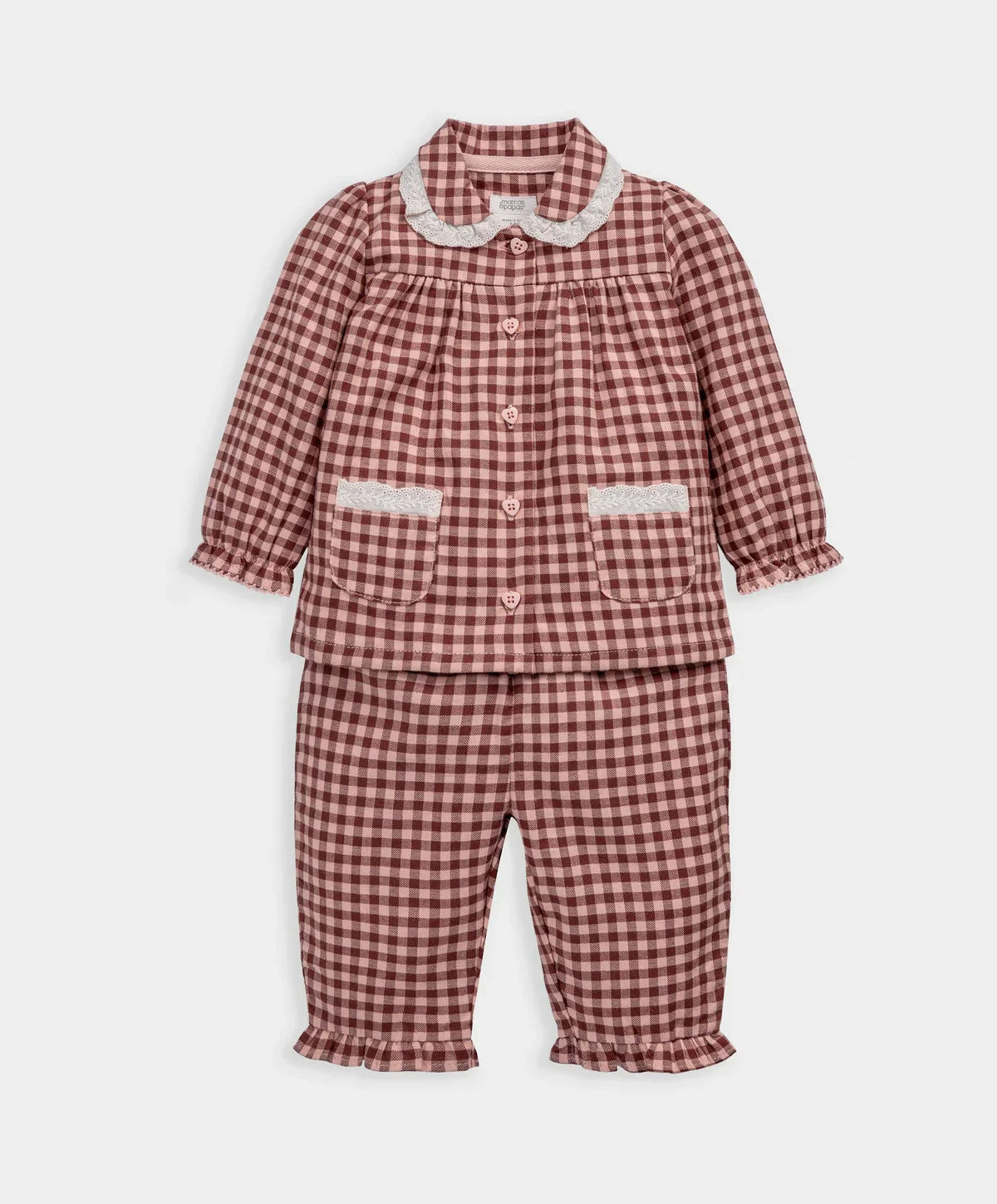 Burgundy Gingham Pyjamas