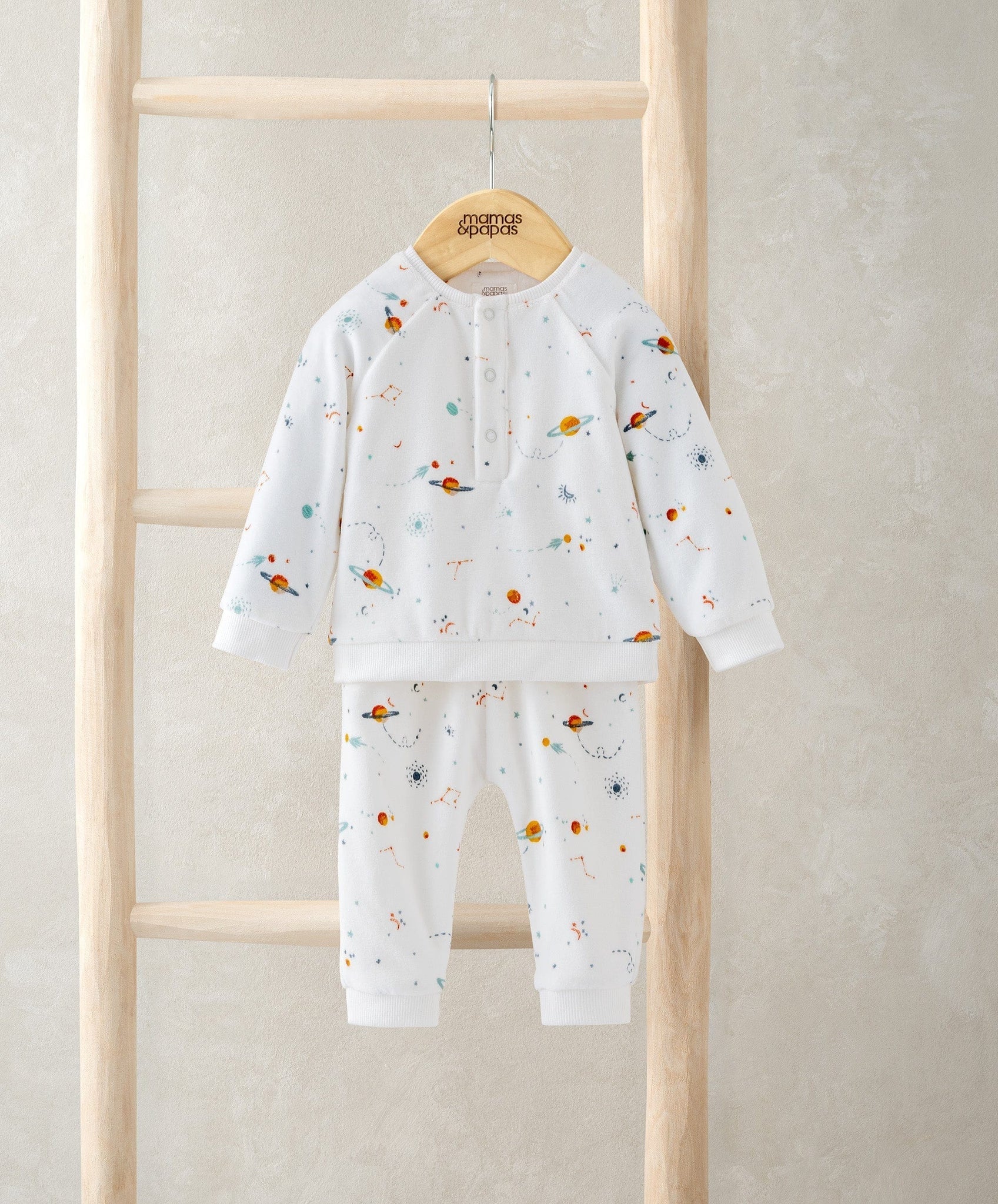 Mamas & Papas Planets Velour Pyjamas Pyjama