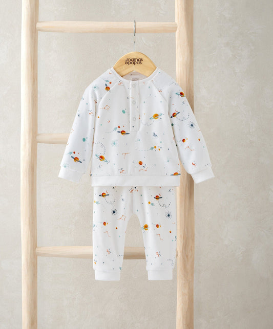 Mamas & Papas Planets Velour Pyjamas Pyjama