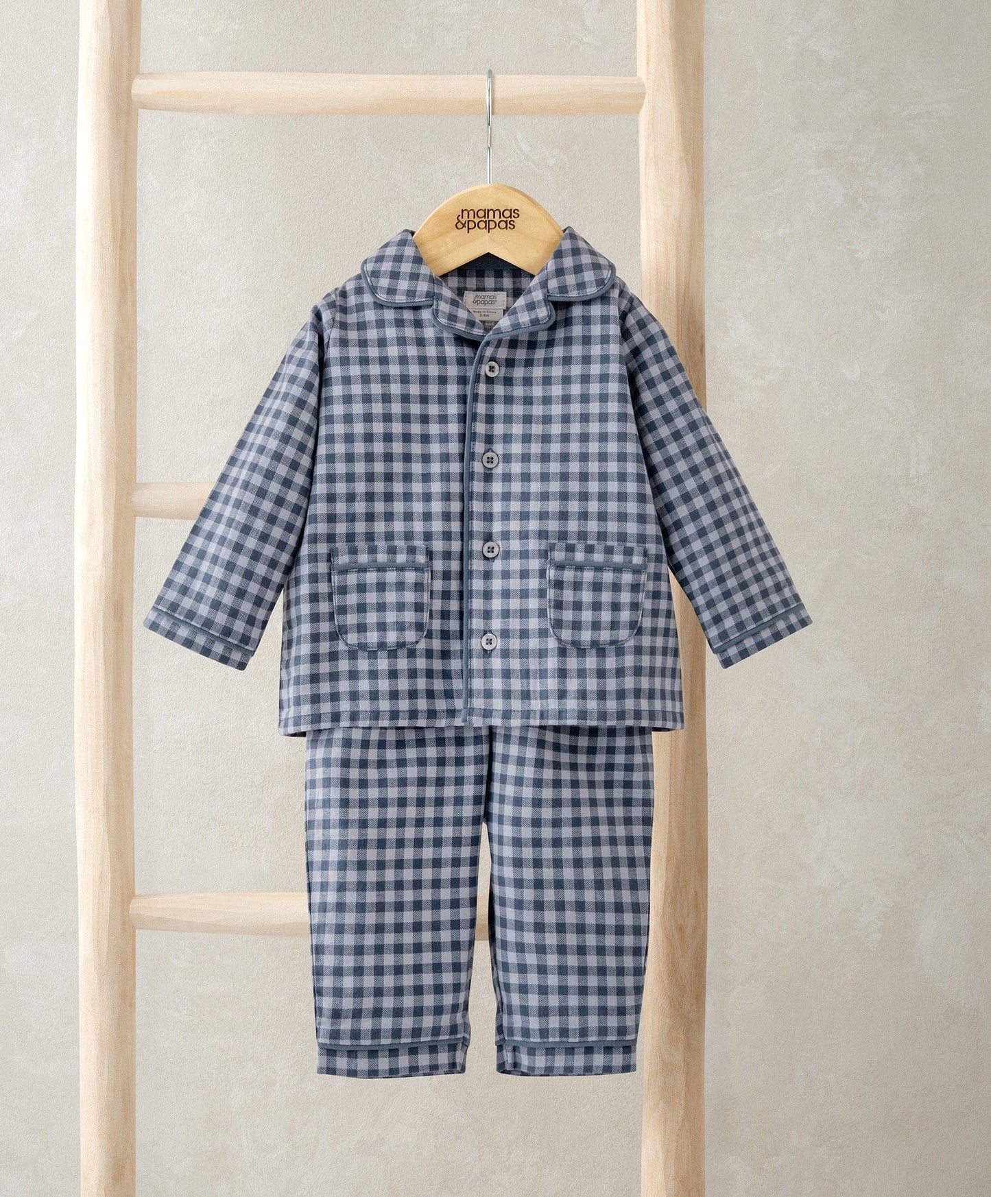 Mamas & Papas Blue Gingham Pyjamas Pyjama