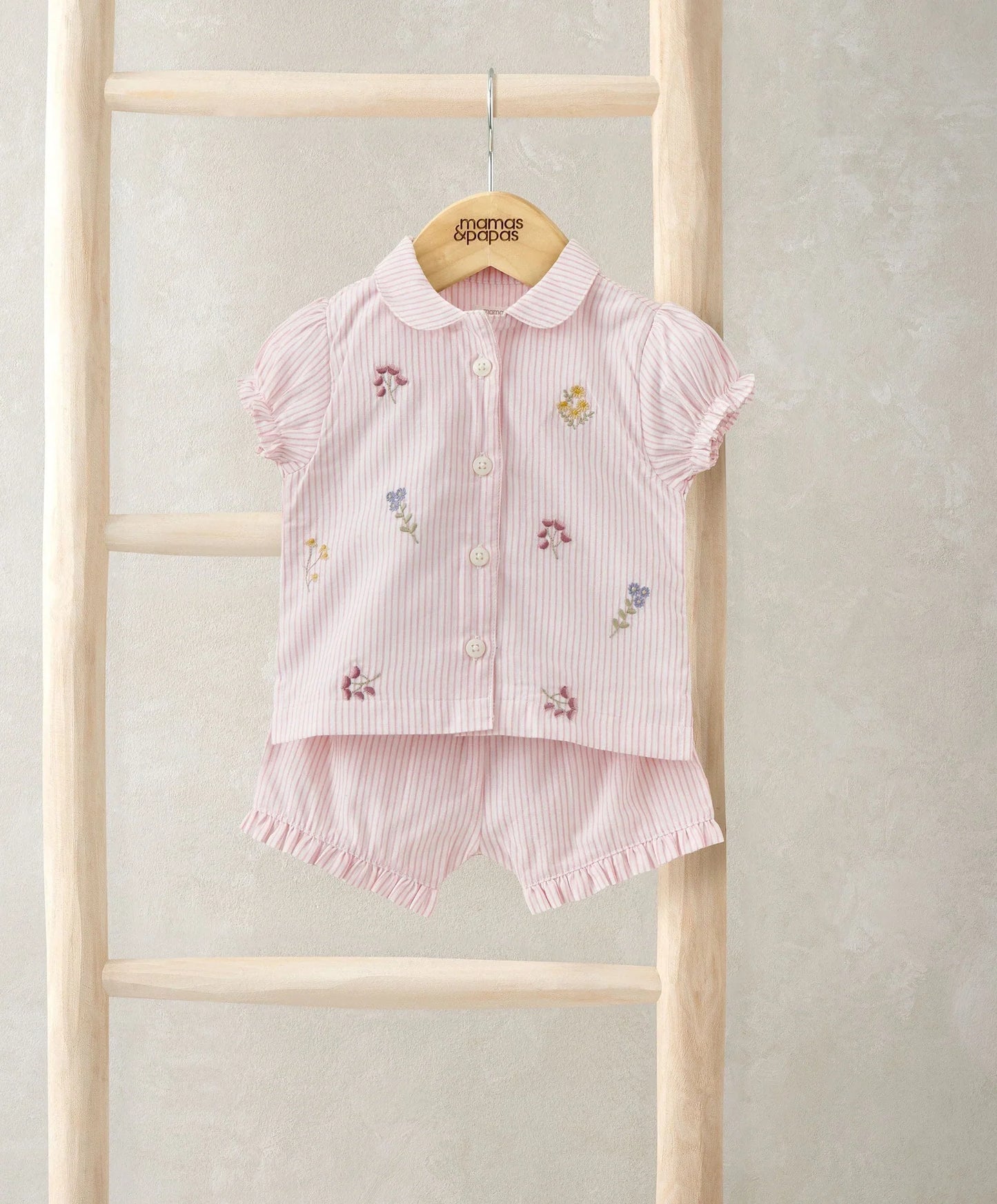 Mamas & Papas Embroidered Woven Pyjamas