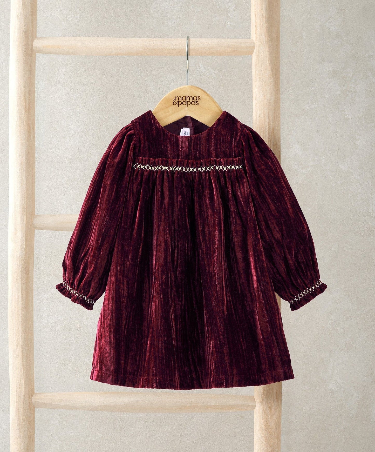 Mamas & Papas Burgundy Velvet Dress Dress