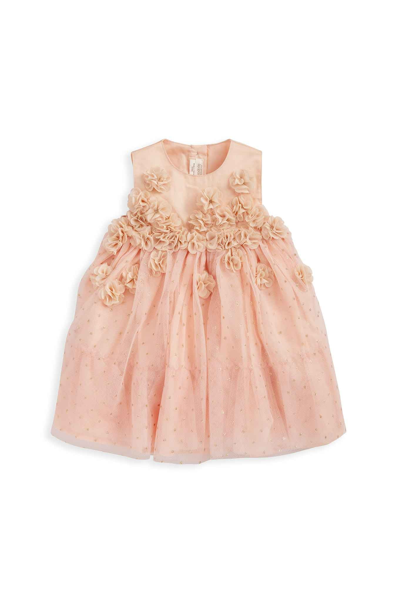 Mamas & Papas Pink 3D Flower Dress