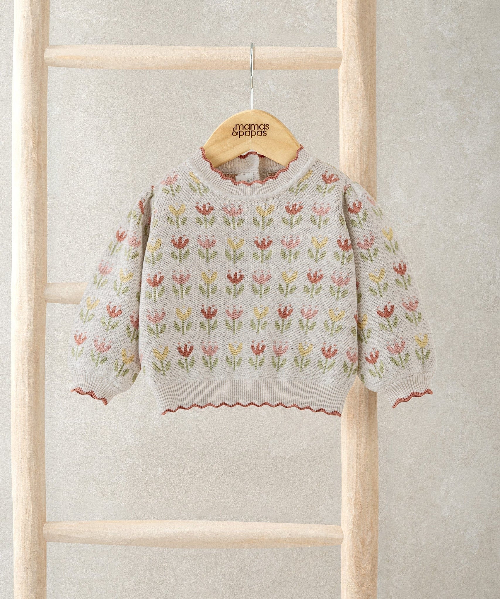 Mamas & Papas Floral Knitted Jumper Jumper