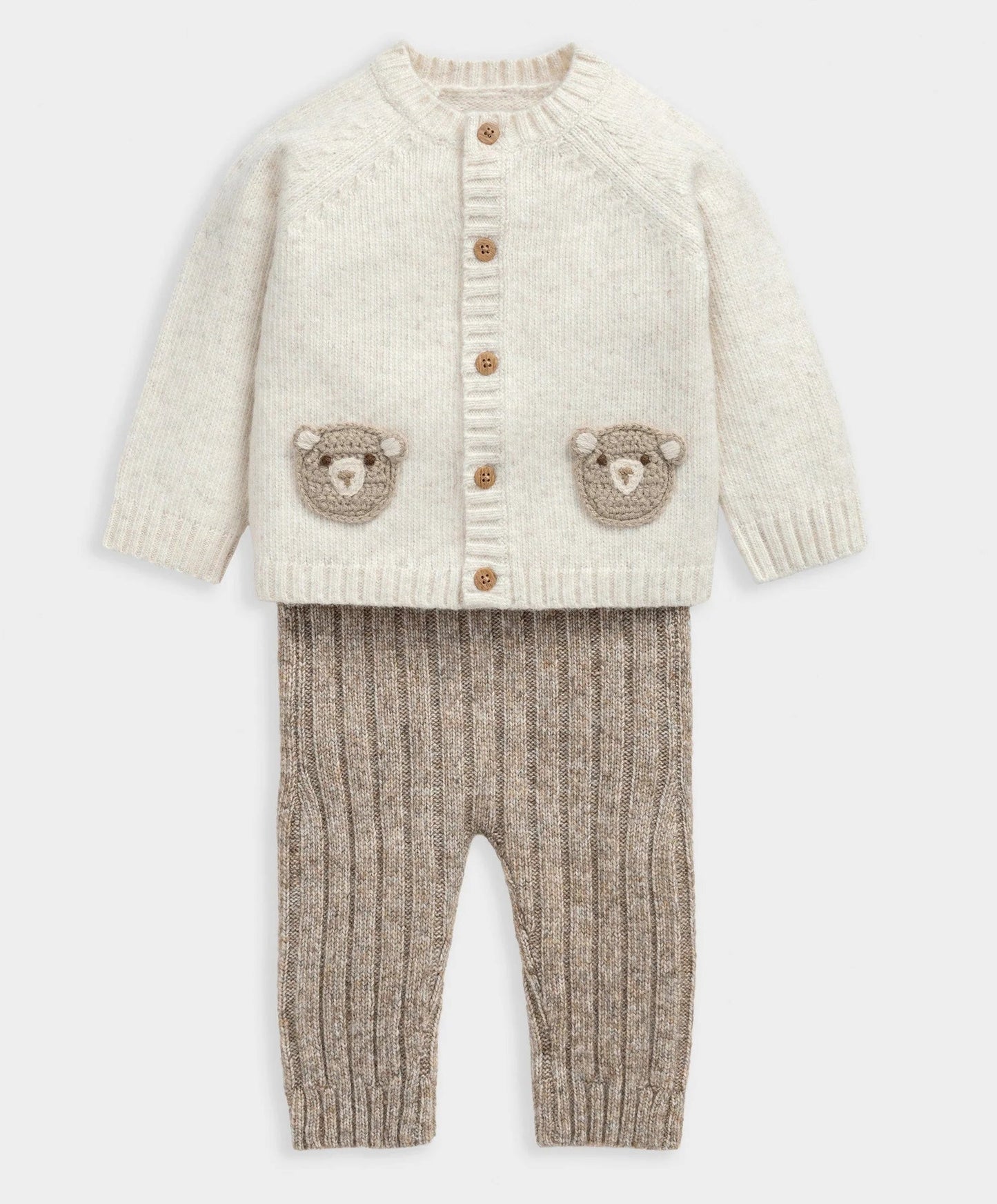 Me & You Bear Cardigan & Leggings Outfit Set