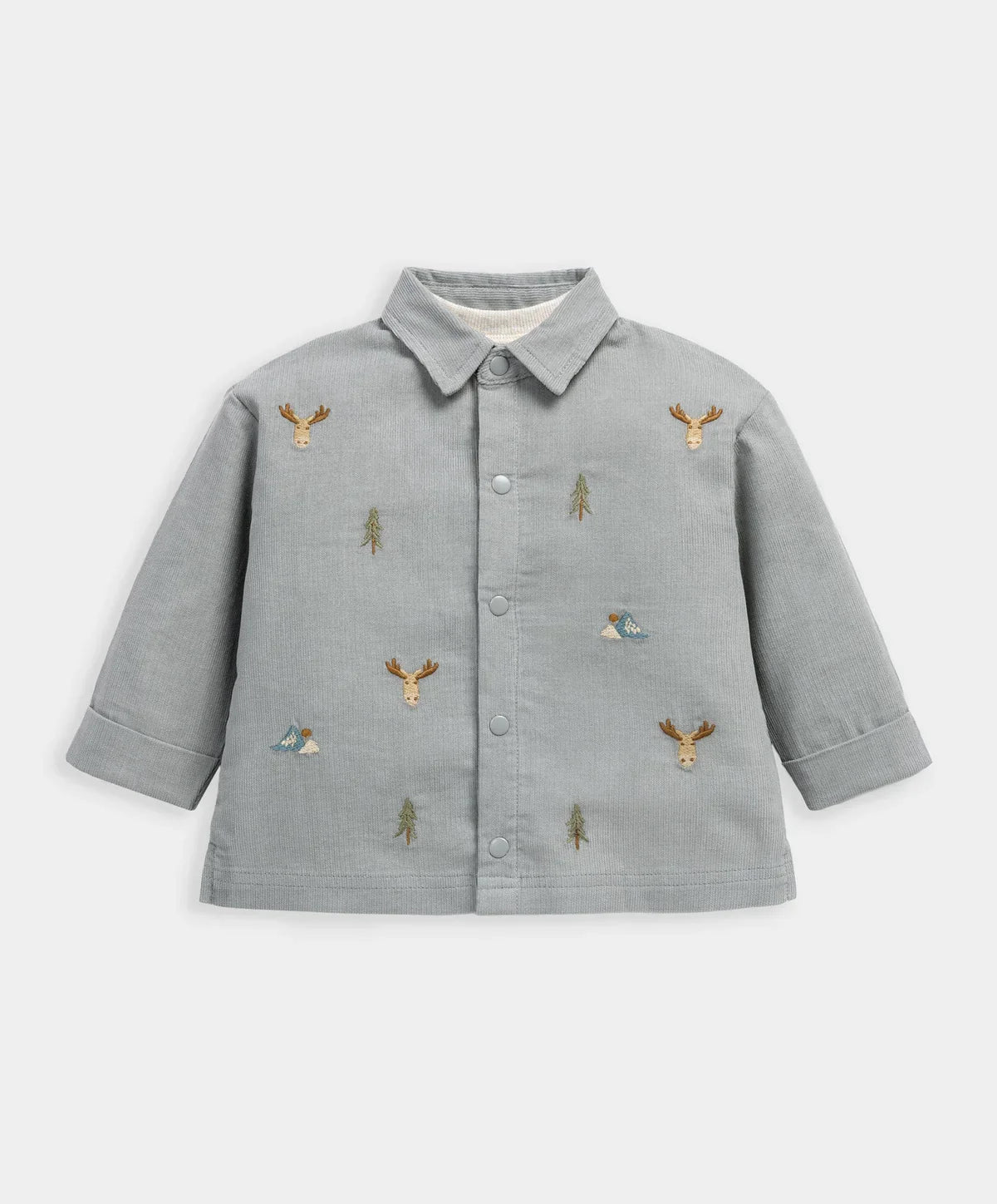 Cord Shirt & T-shirt Outfit Set