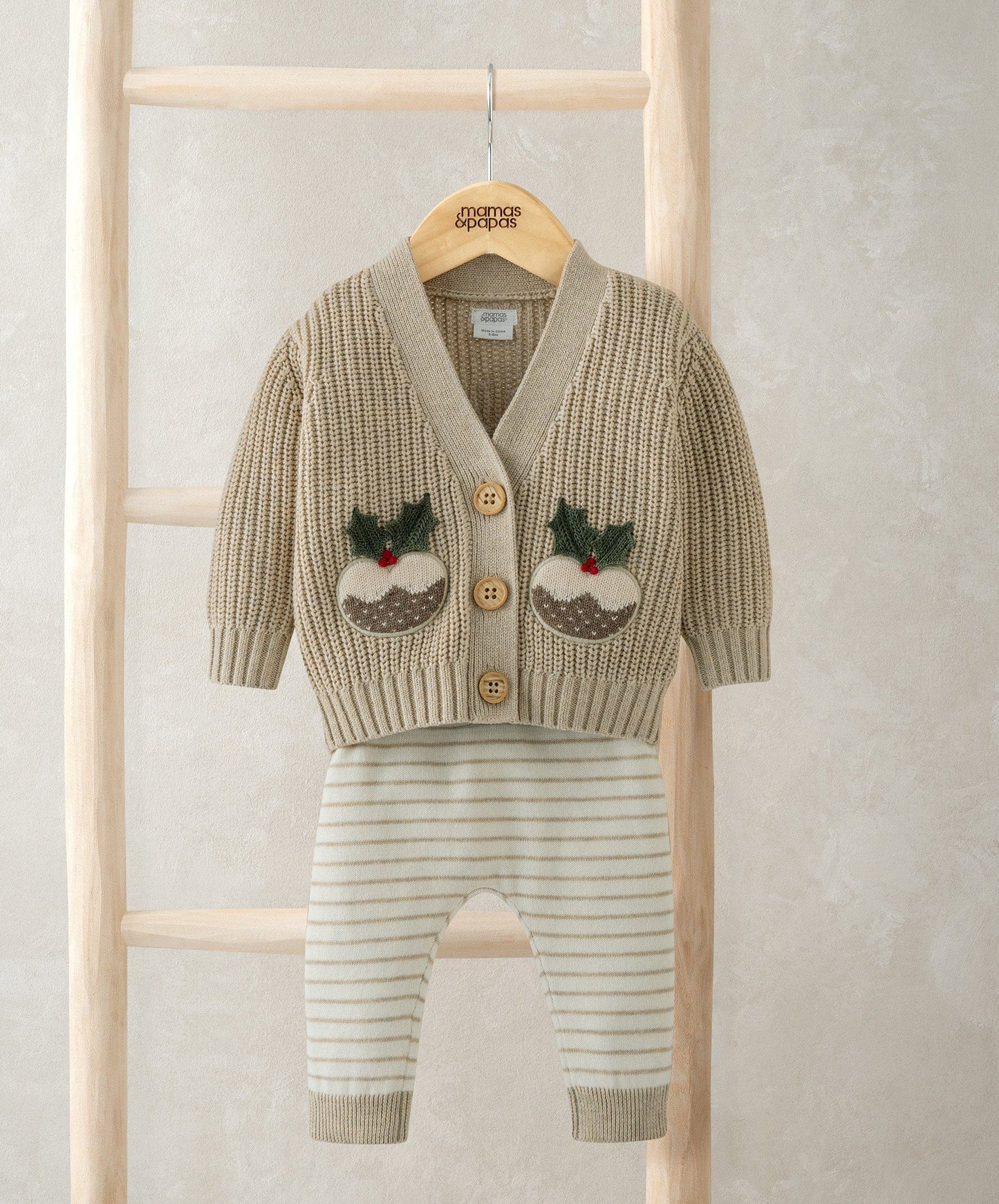 Mamas & Papas Christmas Little Pudding Knitted Outfit Set Outfit Set