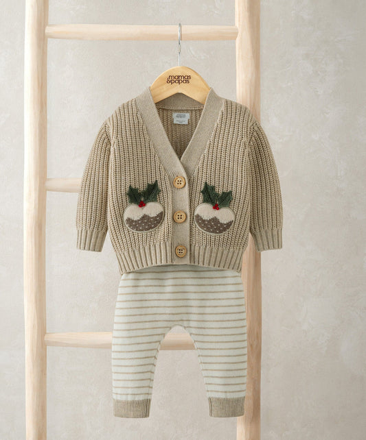 Mamas & Papas Christmas Little Pudding Knitted Outfit Set Outfit Set