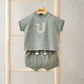 Mamas & Papas Horseshoe T-Shirt & Shorts Outfit Set
