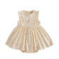 Mock Skirt Romper With Headband