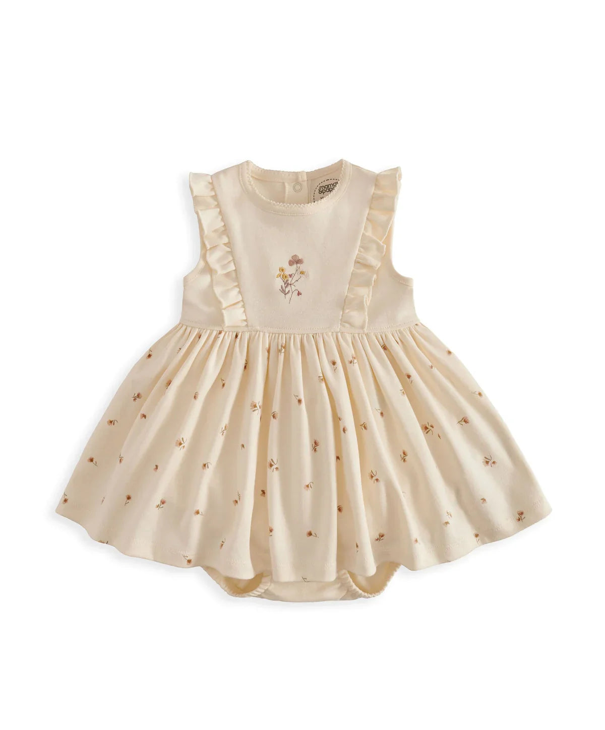 Mock Skirt Romper With Headband