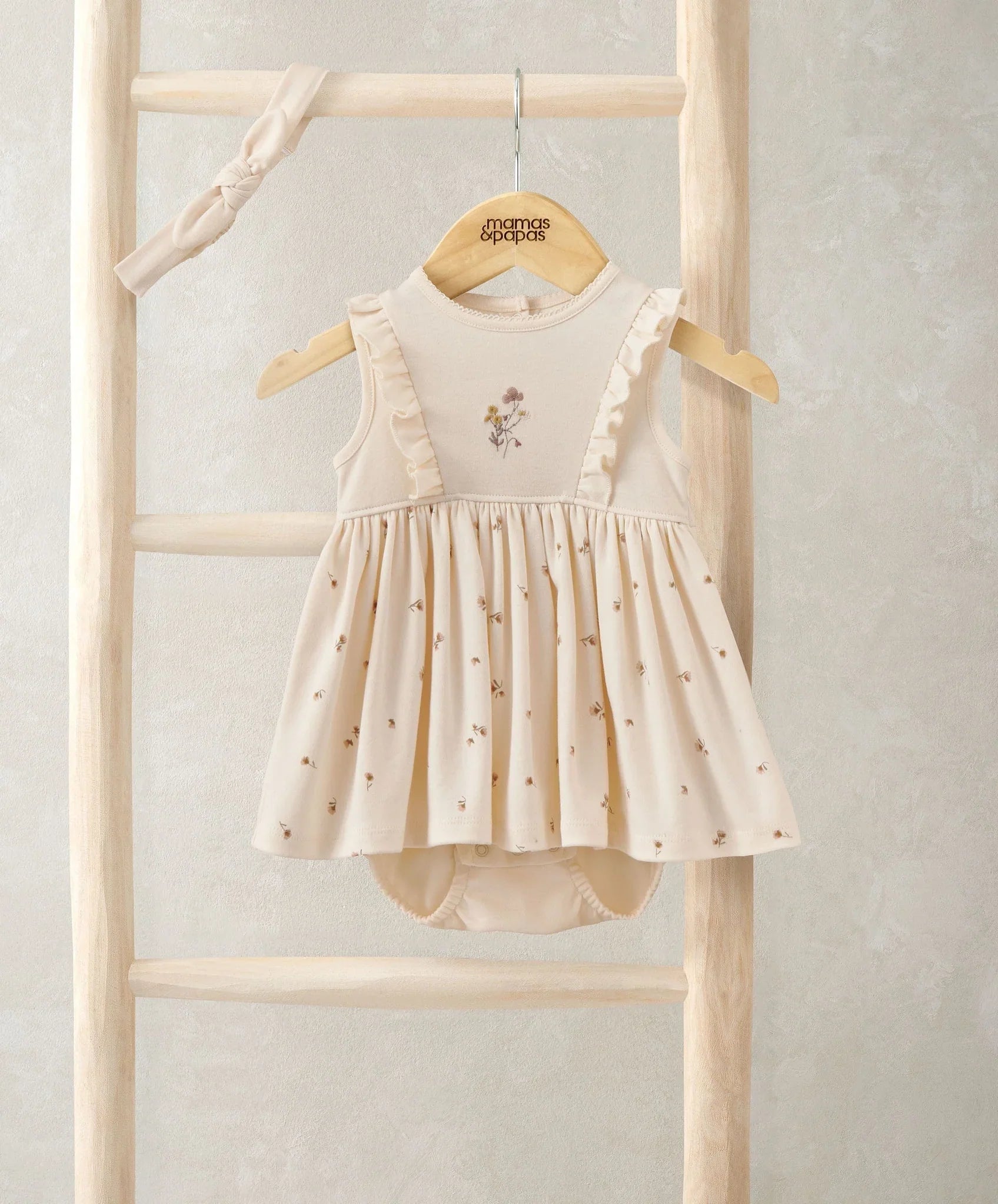 Mamas & Papas Mock Skirt Romper With Headband