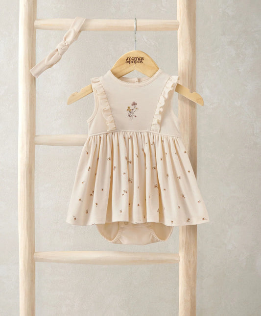 Mamas & Papas Mock Skirt Romper With Headband