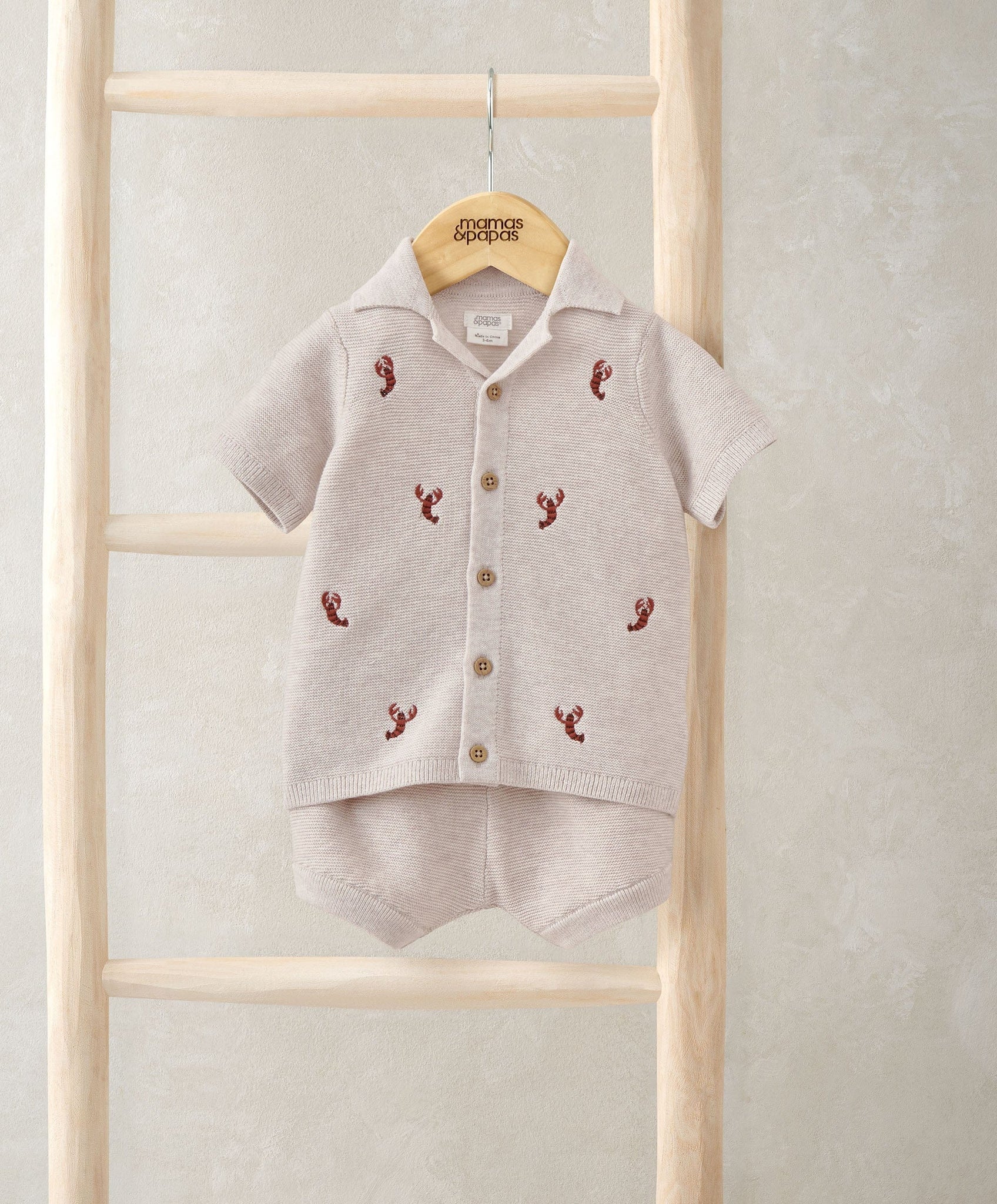 Mamas & Papas Knitted Lobster Shirt & Shorts