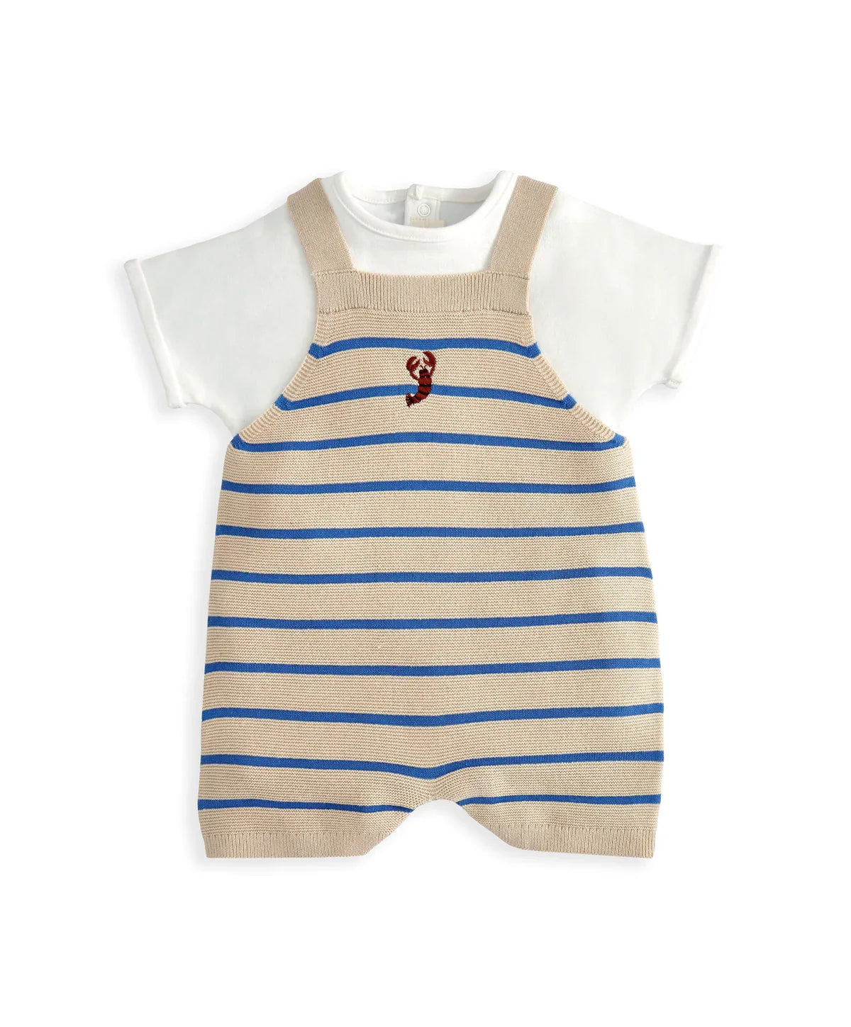 Knitted Dungarees & T-Shirt Set