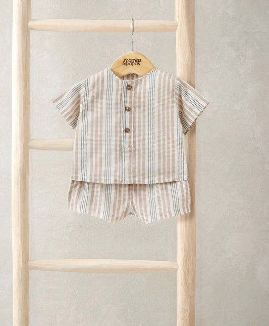 Mamas & Papas Woven Top & Shorts Outfit Set
