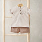 Mamas & Papas Rust Shirt & Shorts Outfit Set