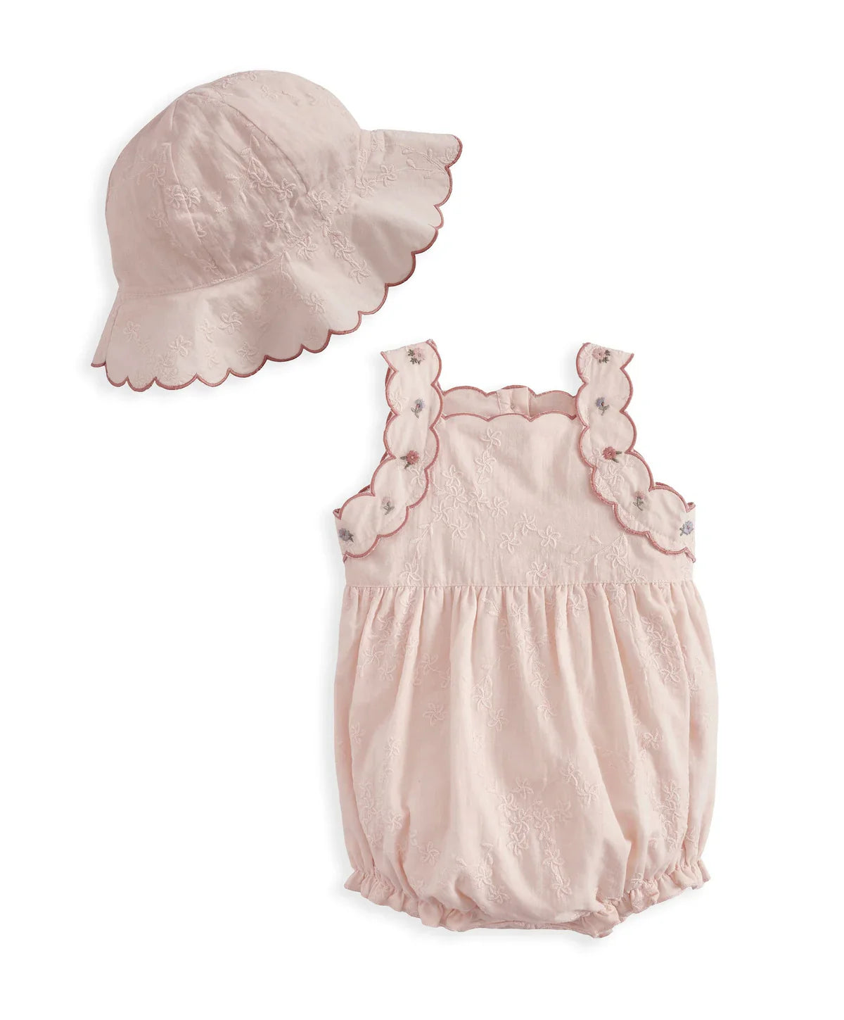 French Pink Romper & Sun Hat