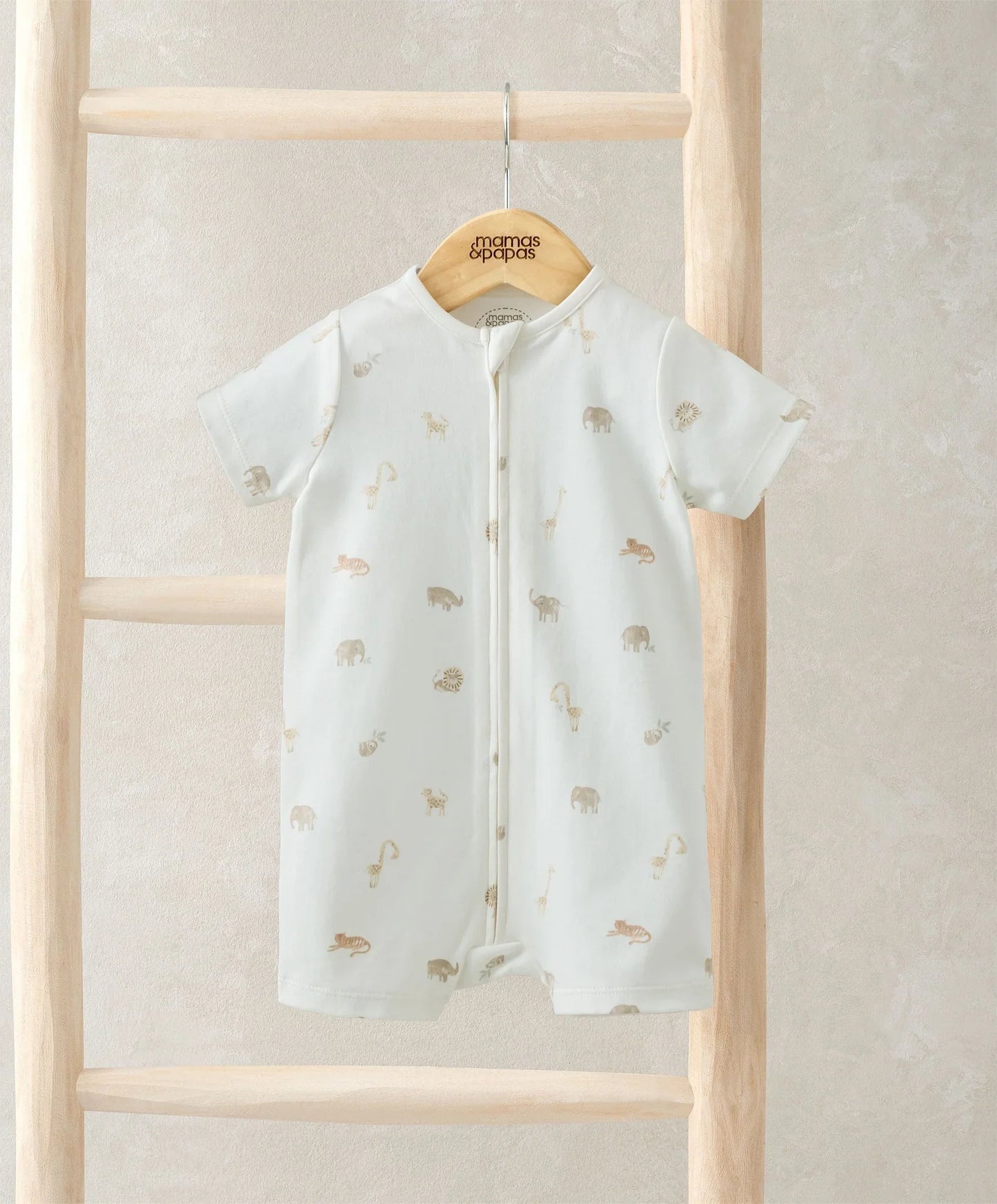 Mamas & Papas Safari All Over Print Shortie Romper