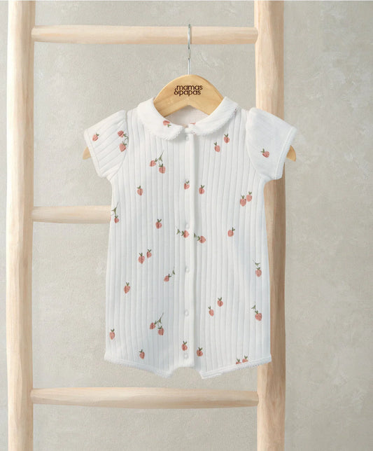 Mamas & Papas Strawberry Shortie Romper