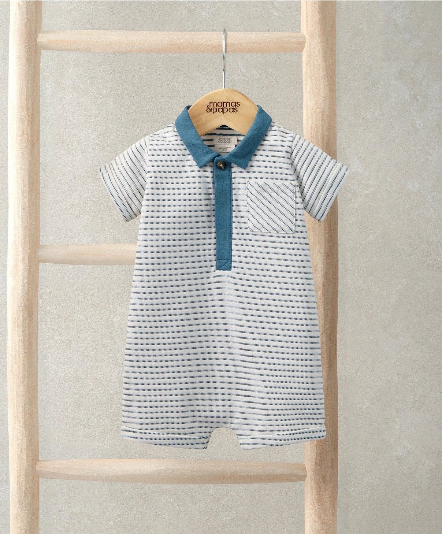 Mamas & Papas Stripe Polo Romper