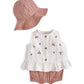Peony Bloomers, Swing Top & Hat Outfit Set
