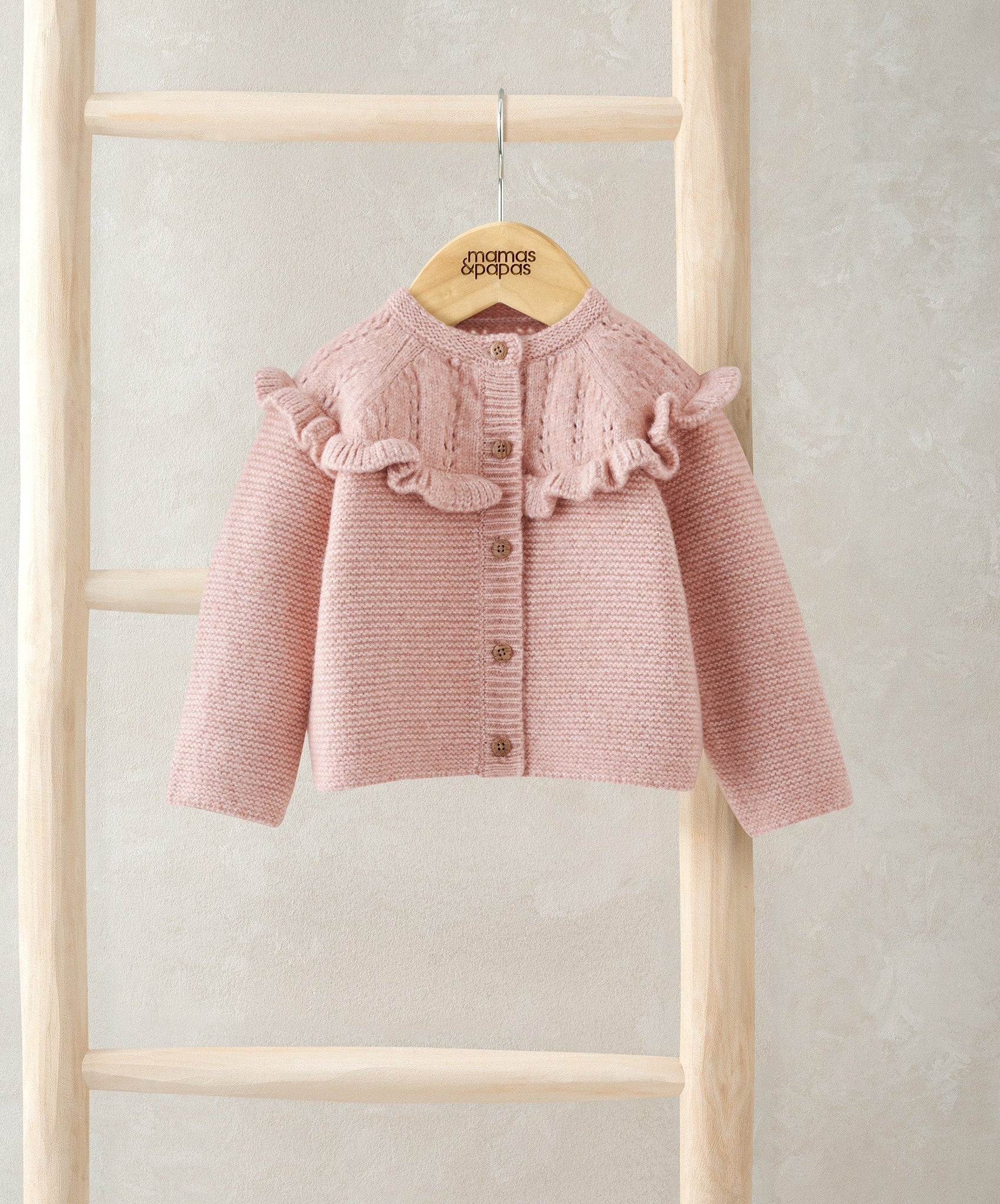 Mamas & Papas Soft Pink Knitted Cardigan Cardigan